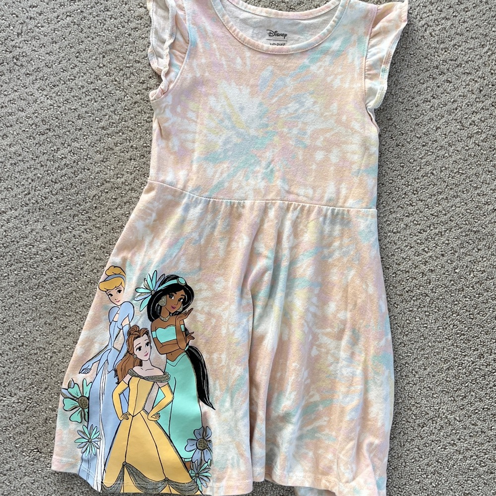 Disney princess Jumping Beans tie dye tank dress 
Cotton
